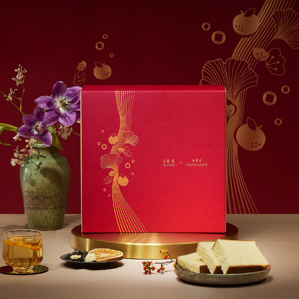 【超早鳥預購】小草作x南蠻堂 聯名新年禮盒 純粹甜蜜禮 (蜂蜜蛋糕搭配台灣精品茶)