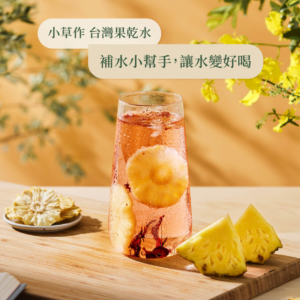 鳳梨綜合果乾水情境照