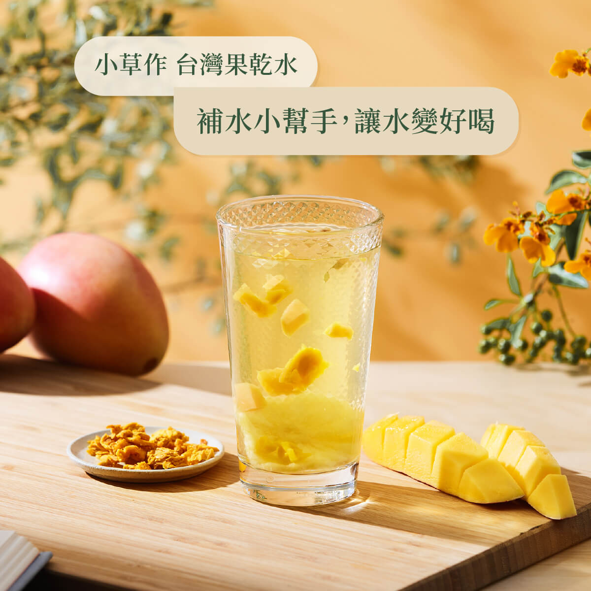 芒果綜合果乾水情境照