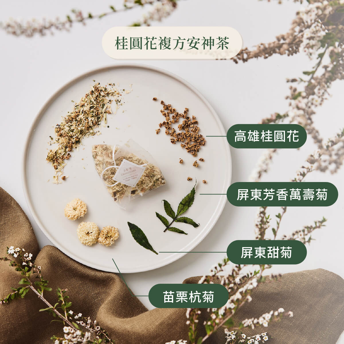 安神茶原料圖示