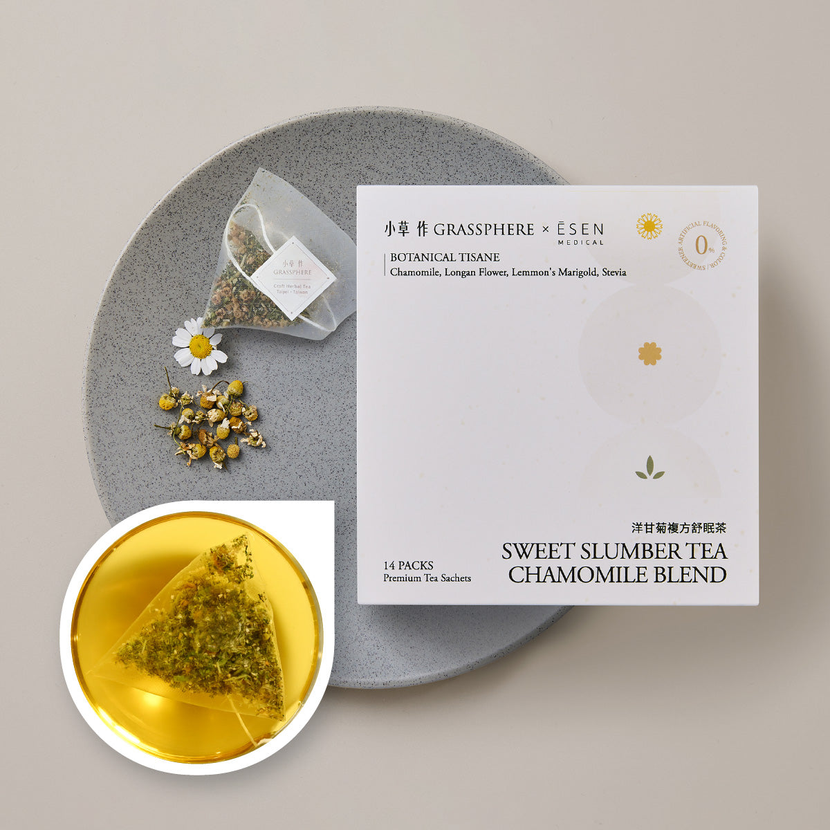 洋甘菊複方舒眠茶包裝圖示