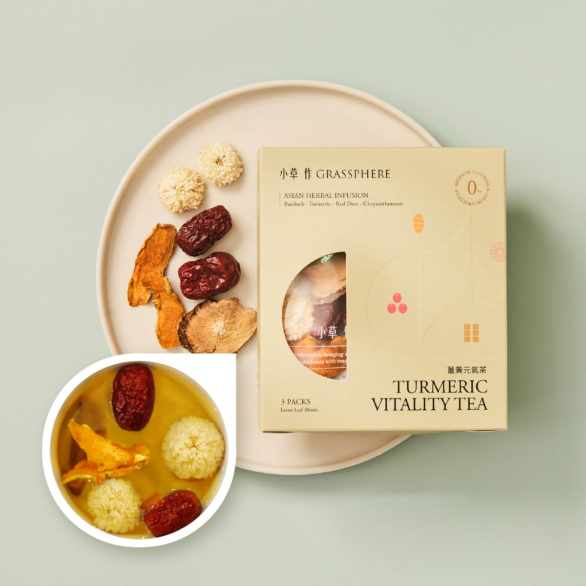 薑黃元氣茶包裝圖示