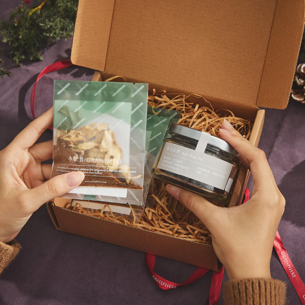 小草作暖薑黑糖鍋煮香料奶茶禮盒開盒