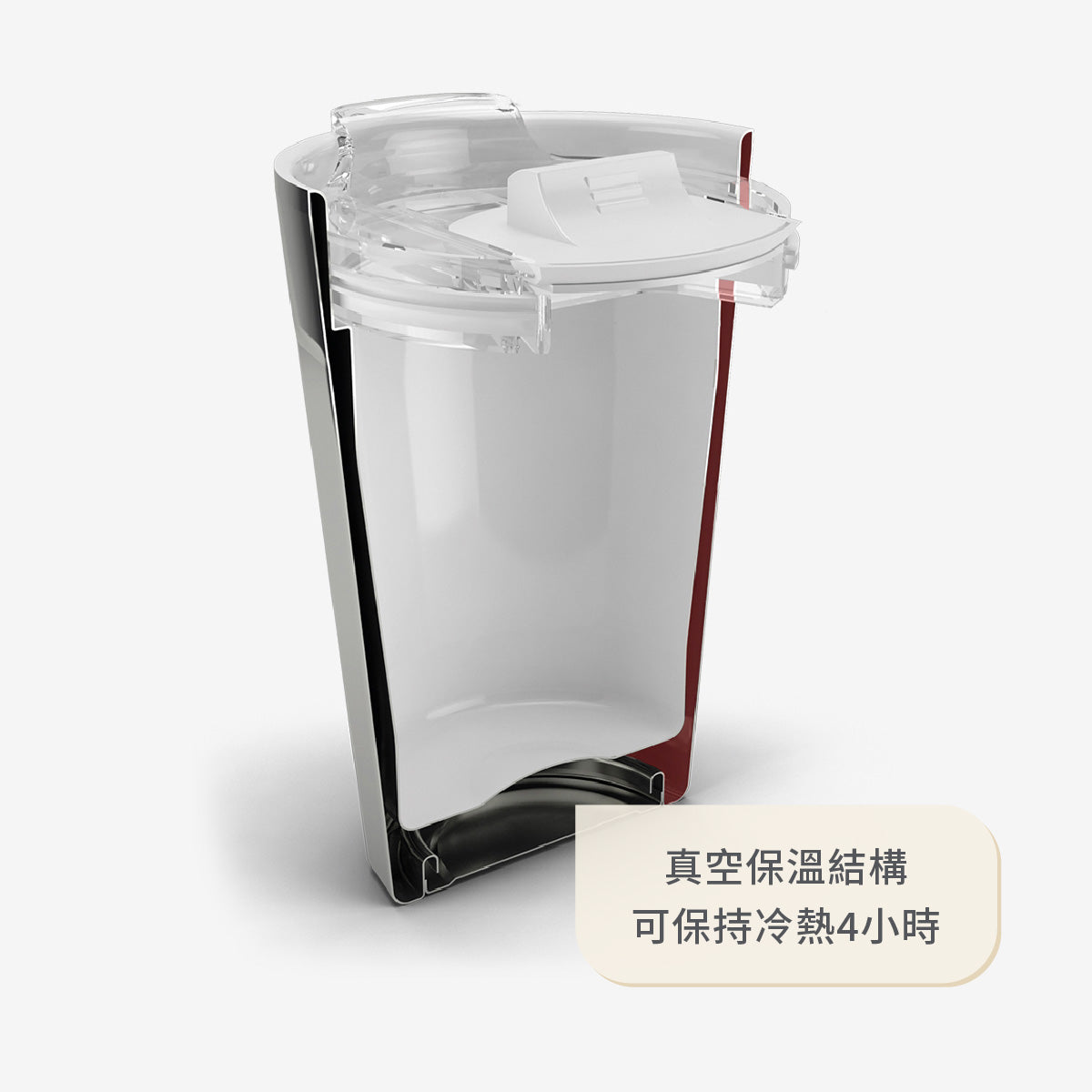 陶瓷保溫杯,真空保溫結構,可保持冷熱4小時