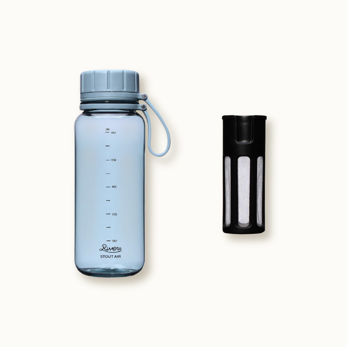 Rivers Stout Air 環保隨行瓶 550ml & 濾茶器組合 (藍)