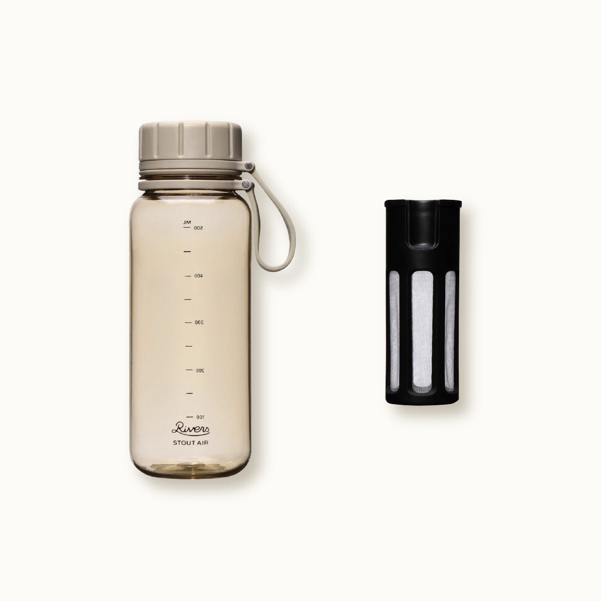 Rivers Stout Air 環保隨行瓶 550ml & 濾茶器組合 (米)