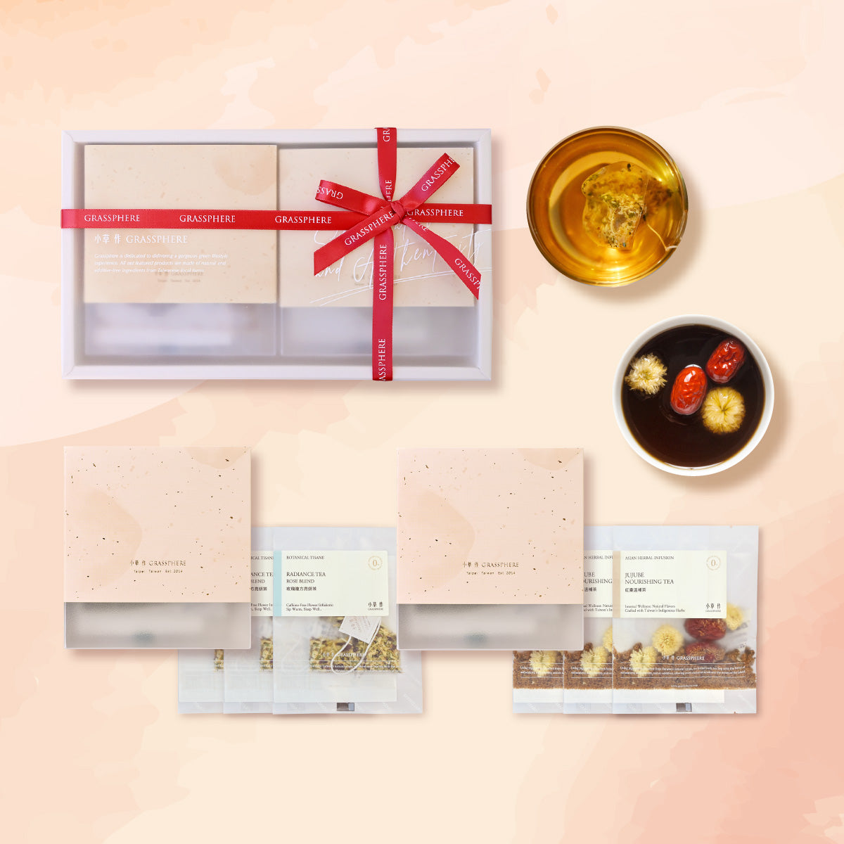 【全新花茶禮】小草作 無咖啡因花草茶禮盒 花暖相伴