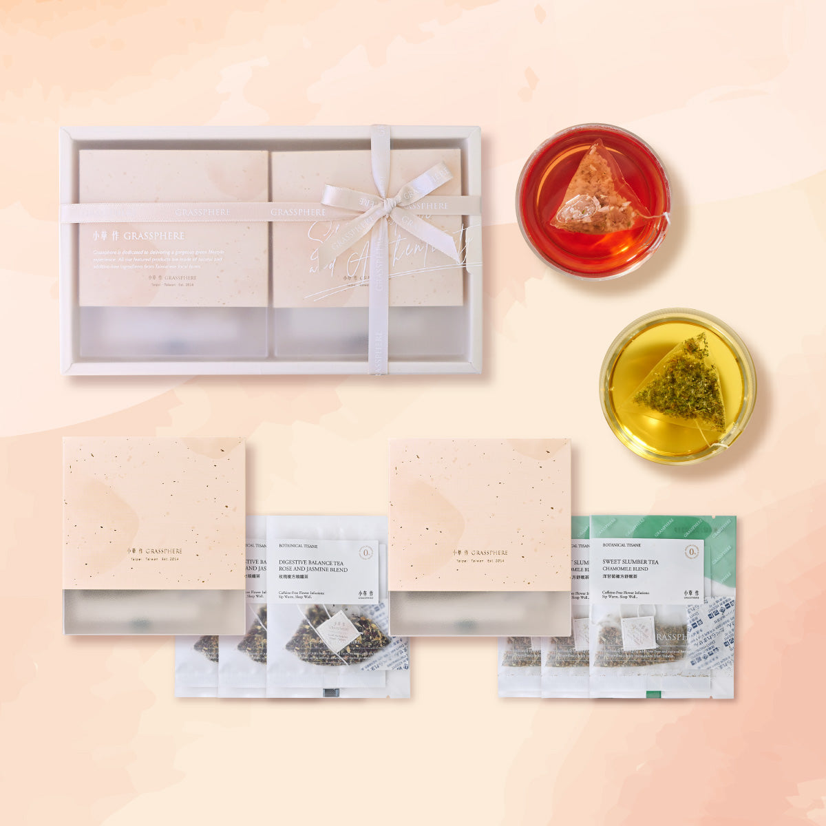 【全新花茶禮】小草作 無咖啡因花草茶禮盒 日夜安好