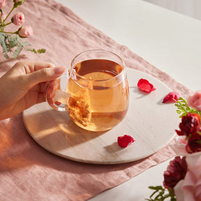 玫瑰複方順纖茶飲用情境