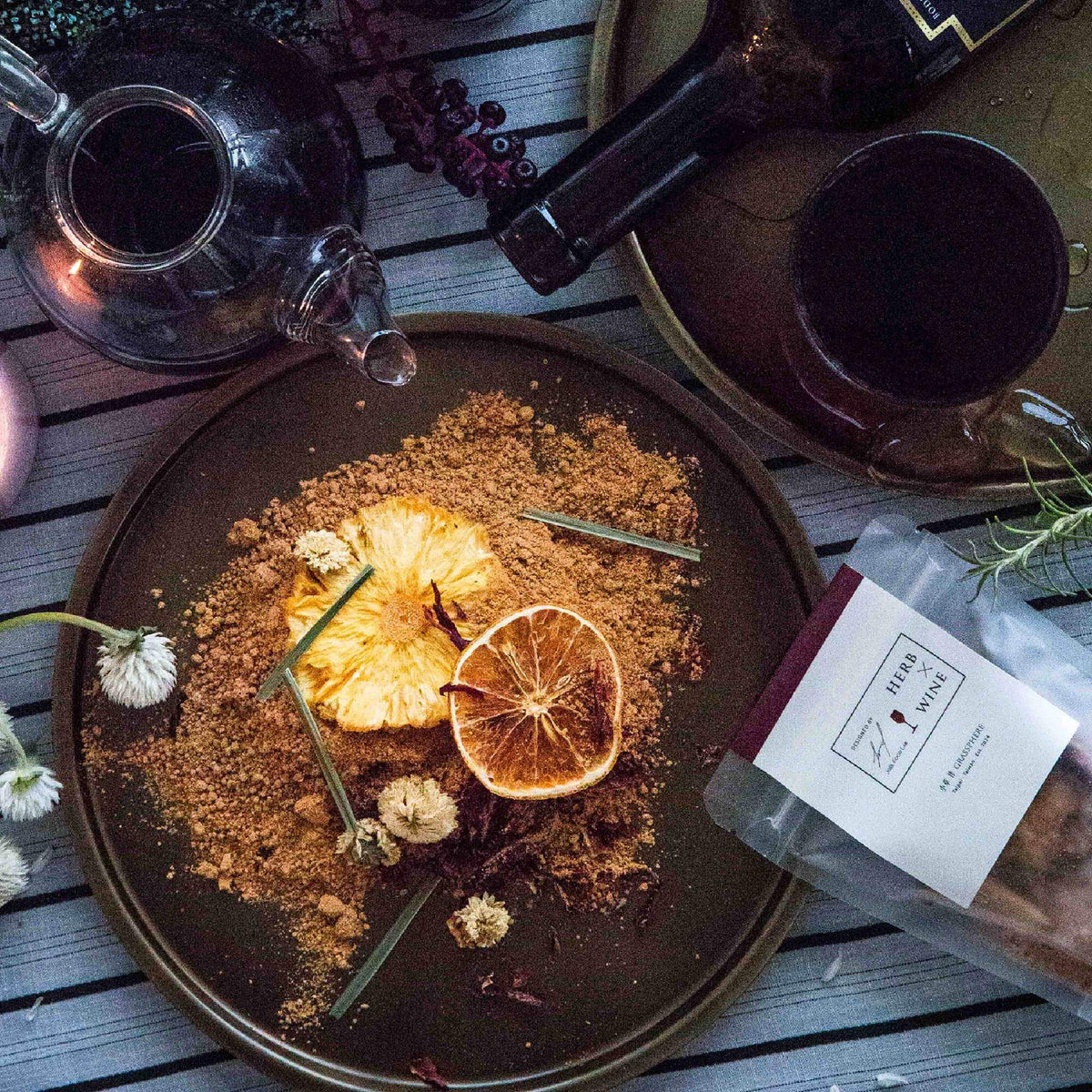 小草作 熱紅酒香料包原料及包裝圖示