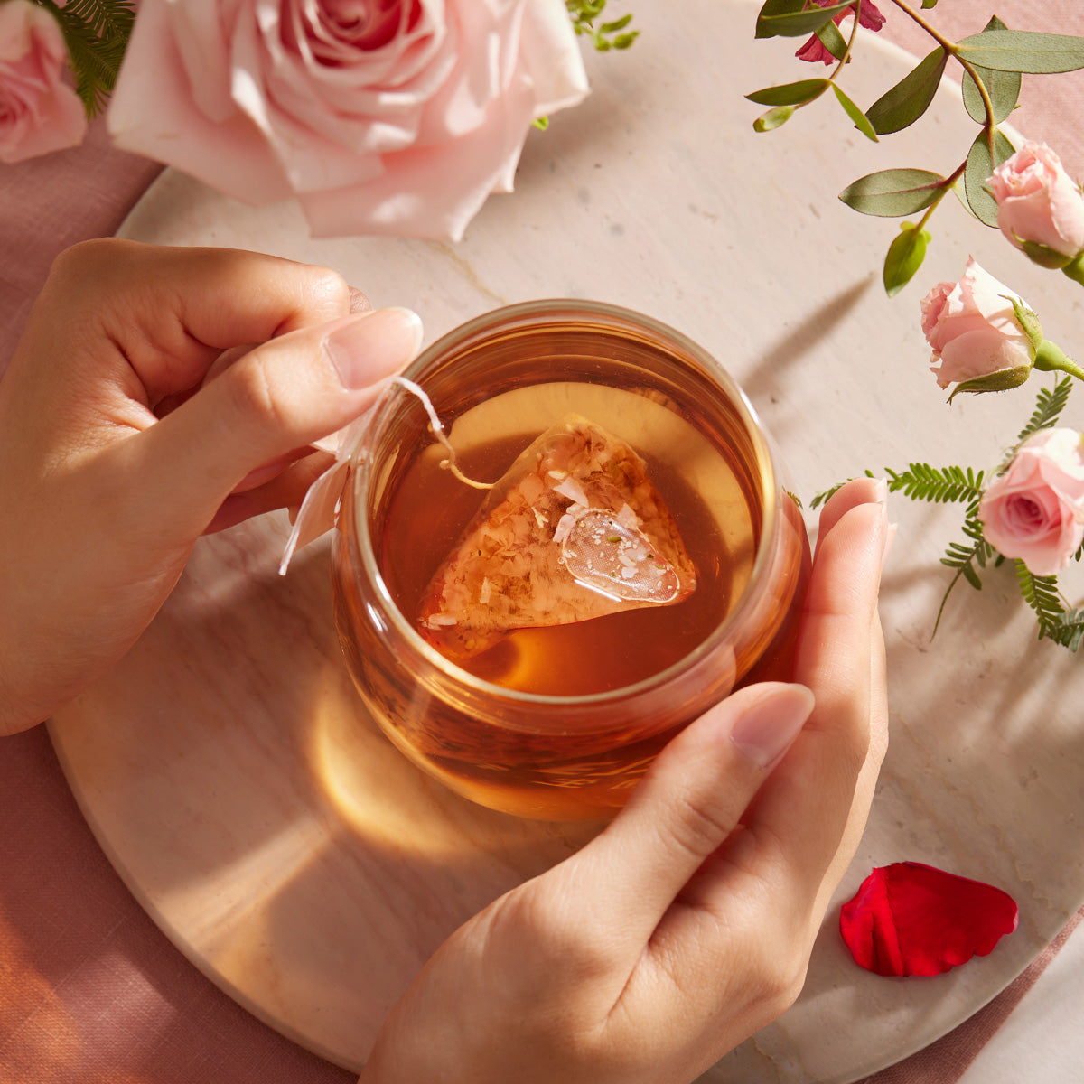 【全新花茶禮】小草作 無咖啡因花草茶禮盒 玫瑰複方順纖茶 沖泡照