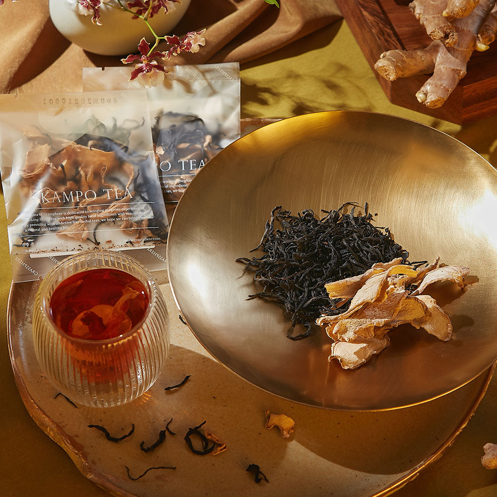 薑片暖暖茶原料有紅玉紅茶.薑片